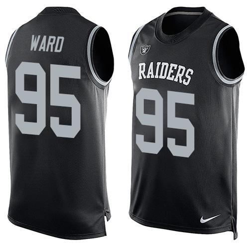 Nike Raiders #95 Jihad Ward Black Team Color Men's Stitched NFL Limited Tank Top Jersey - Click Image to Close